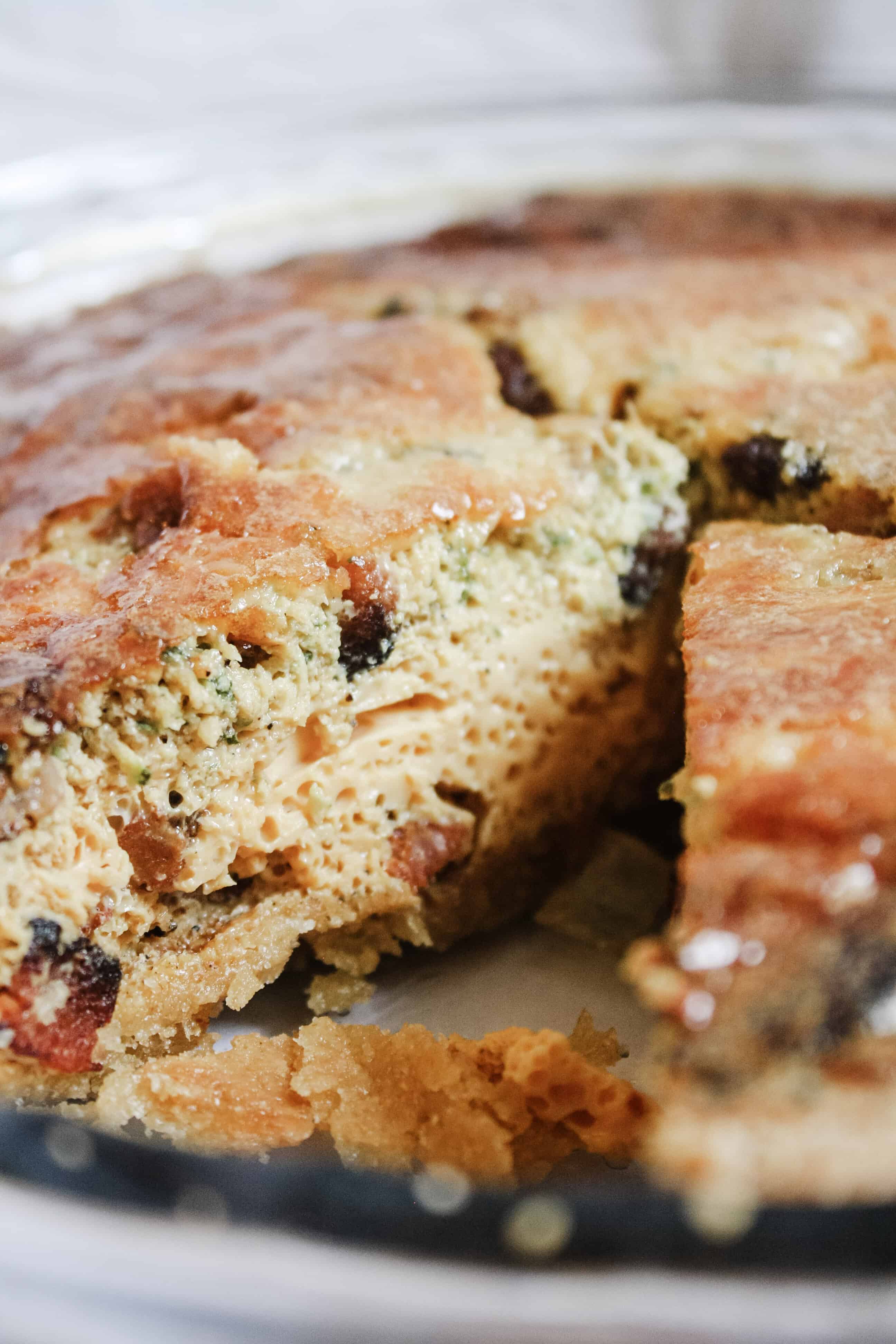 Rustic Bacon Cheddar Zucchini Quiche
