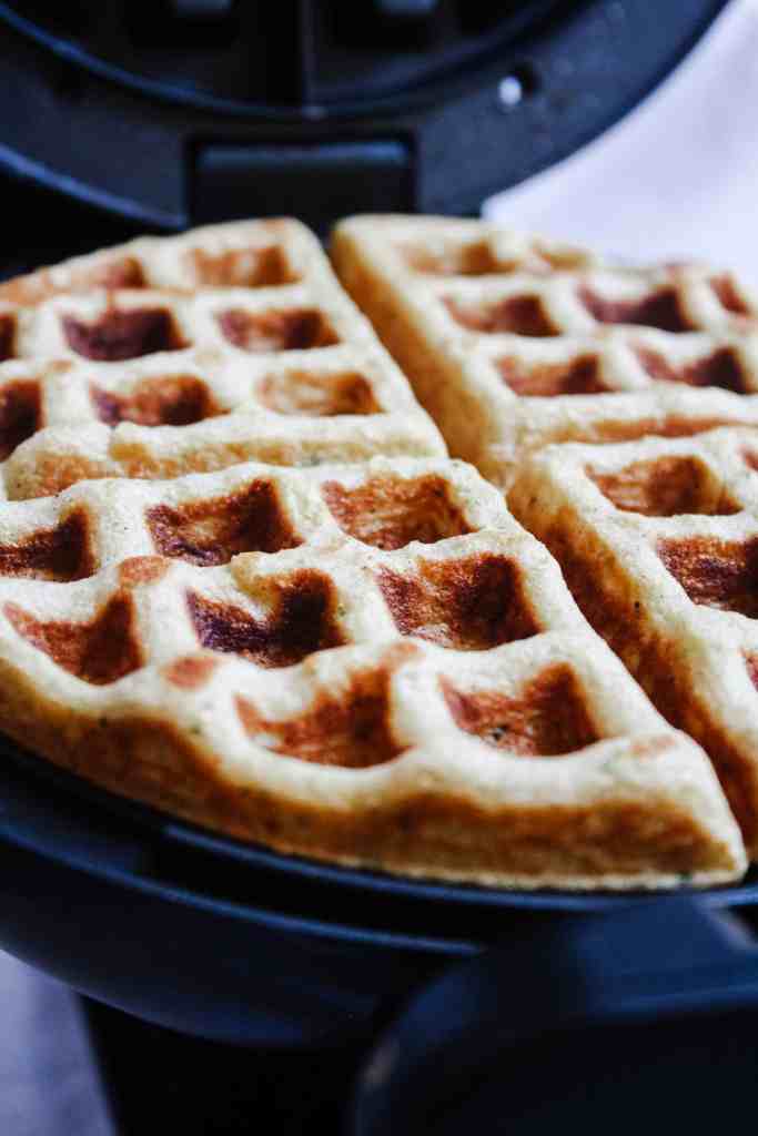 spelt zucchini waffles