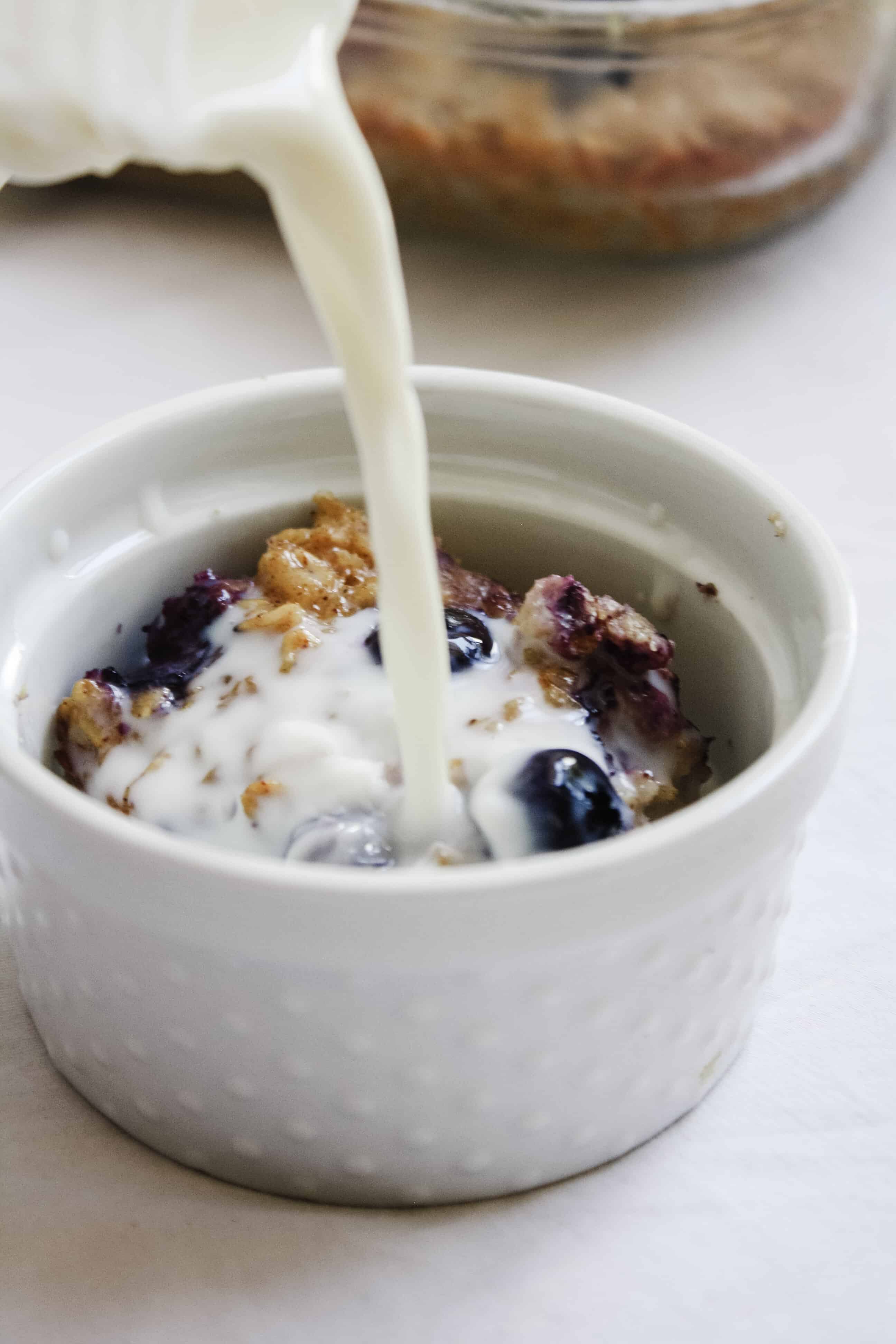 baked oatmeal with heavy cream