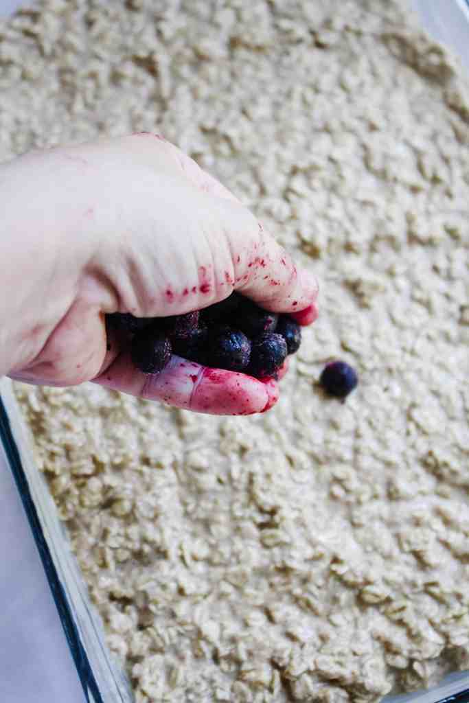 baked oatmeal blueberries for oatmeal