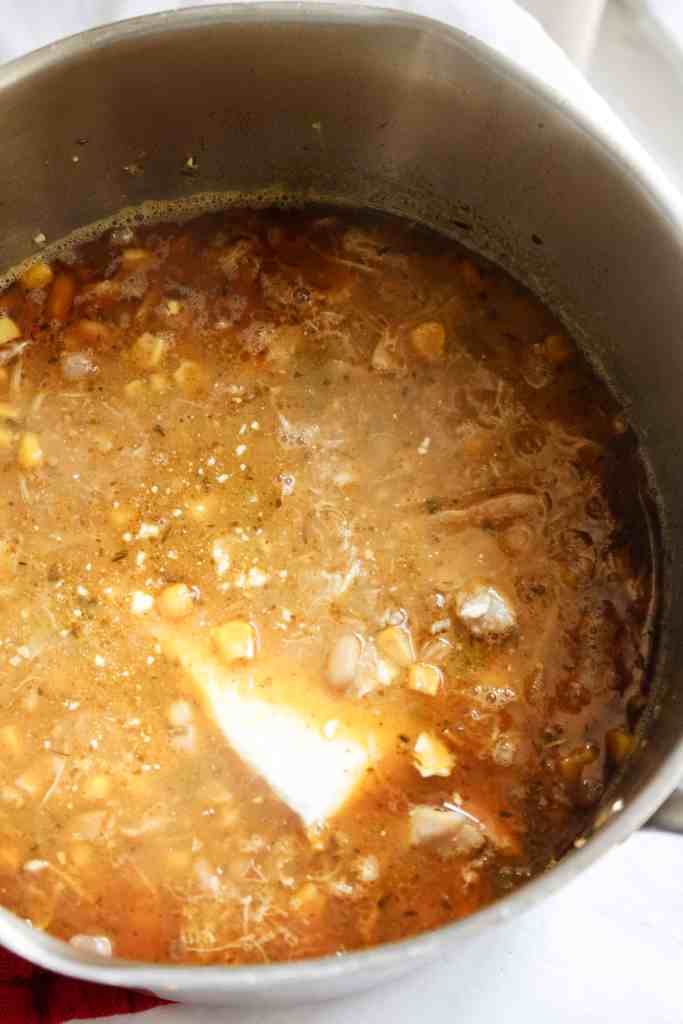 rabbit meat simmer white chili
