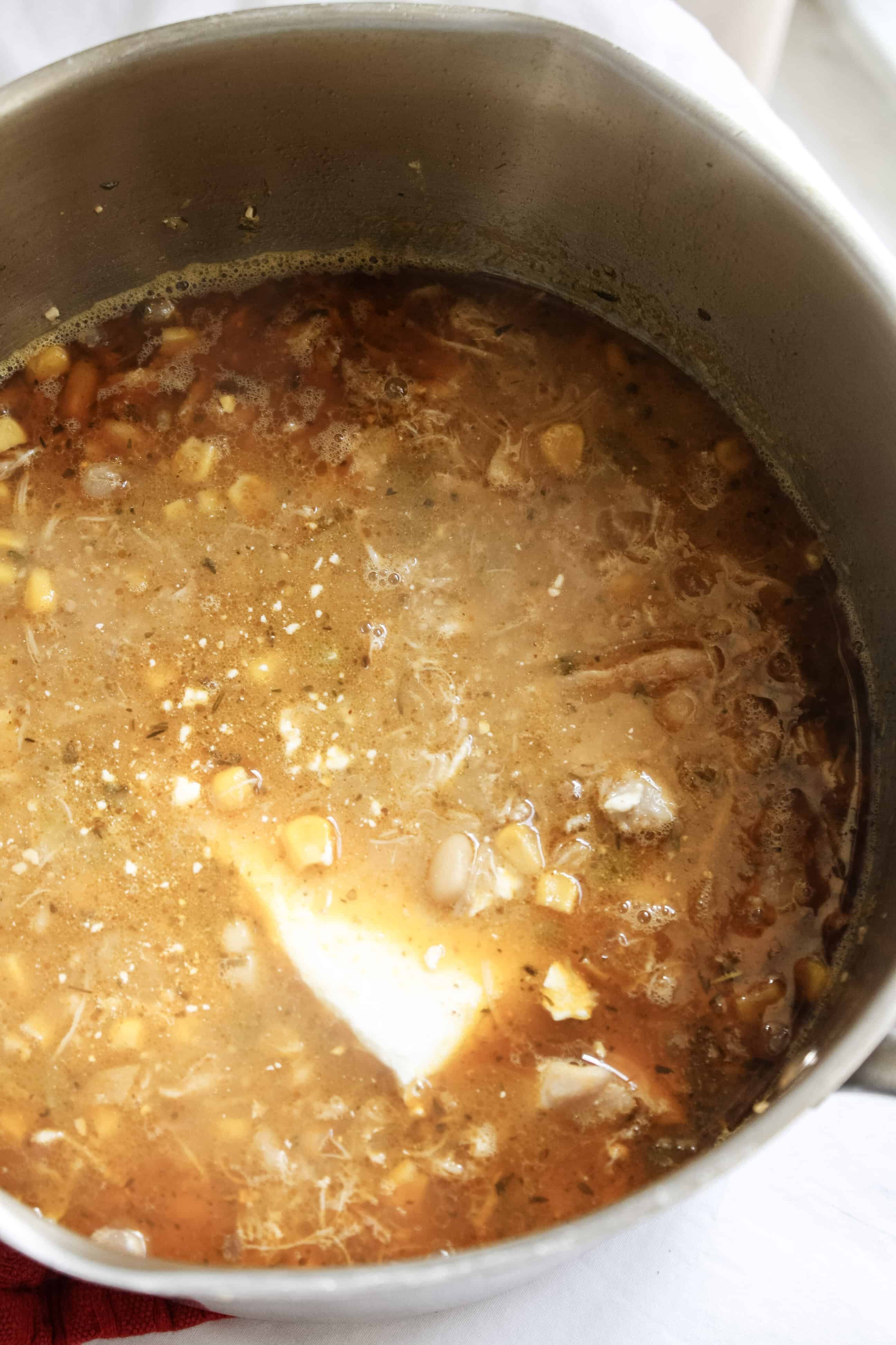 simmer white chili