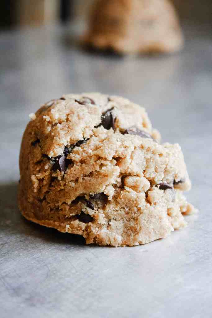 spelt chocolate chip cookie spelt cookie dough ball