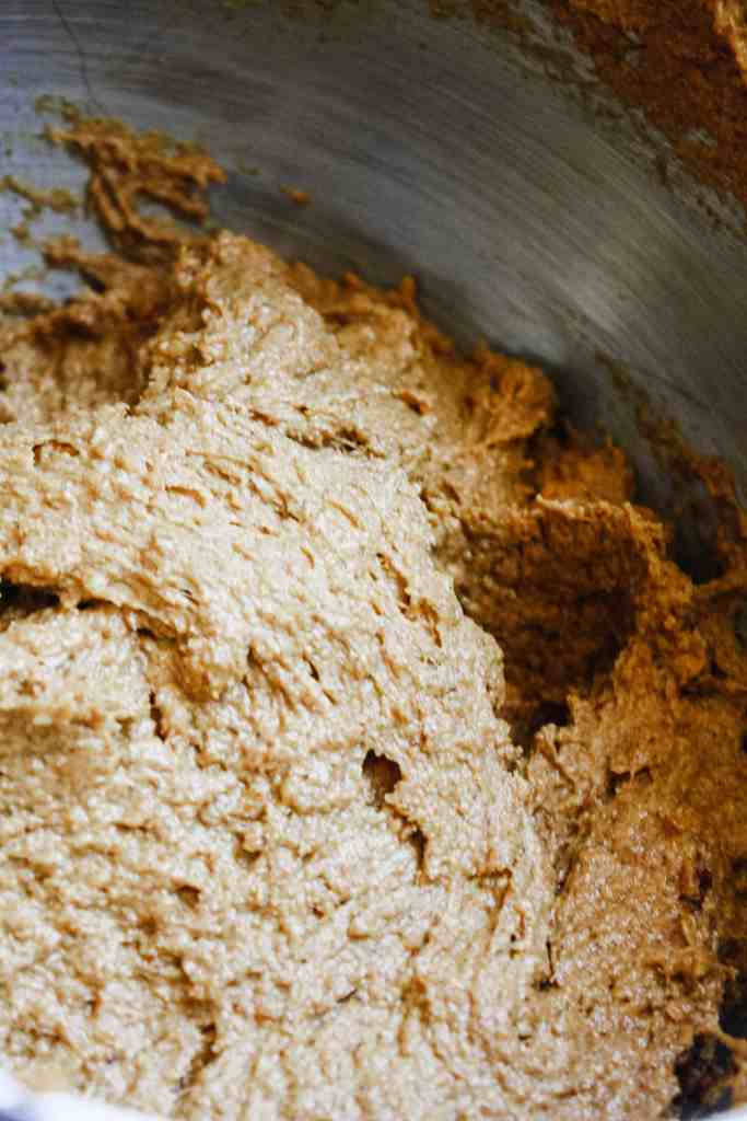 spelt pumpkin muffin batter