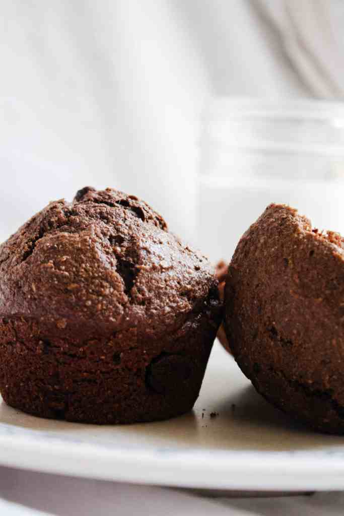 double chocolate spelt muffins double chocolate spelt muffin snack