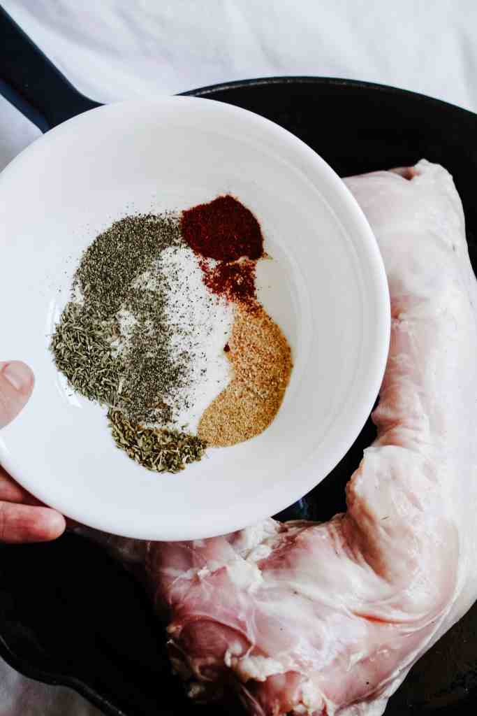 roasted rabbit spices on roast rabbit