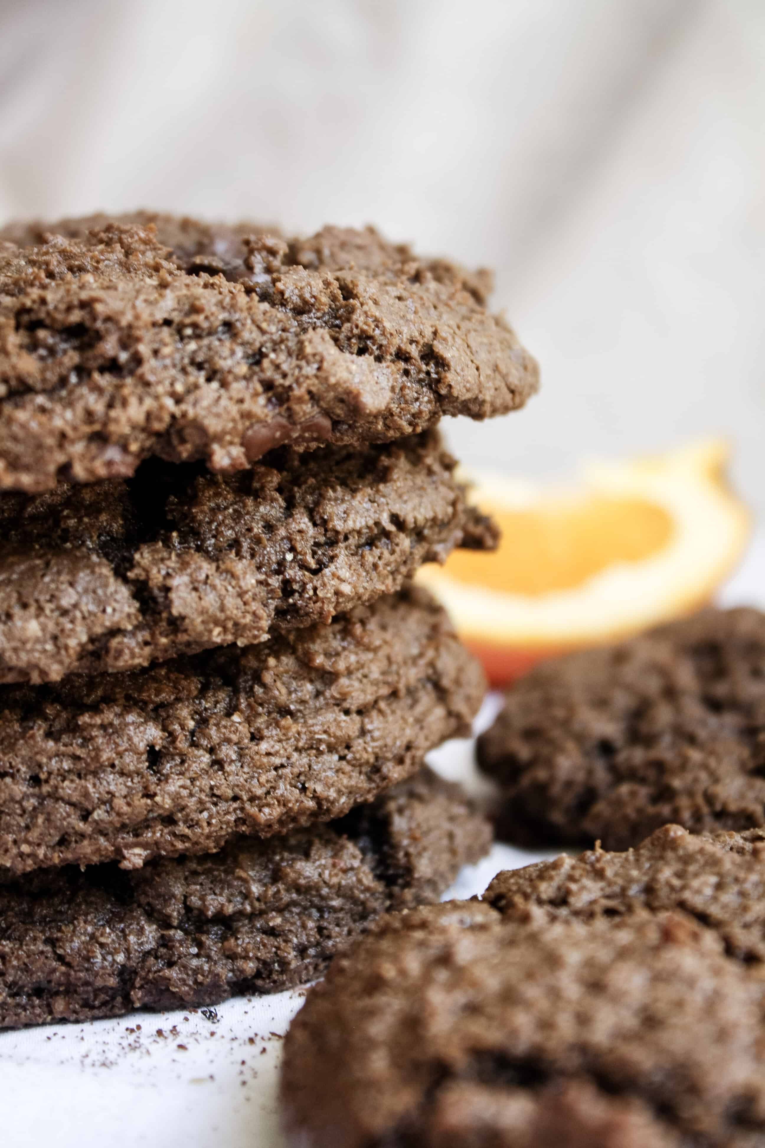 Gooey Chocolate Orange Cookies (100% Spelt)