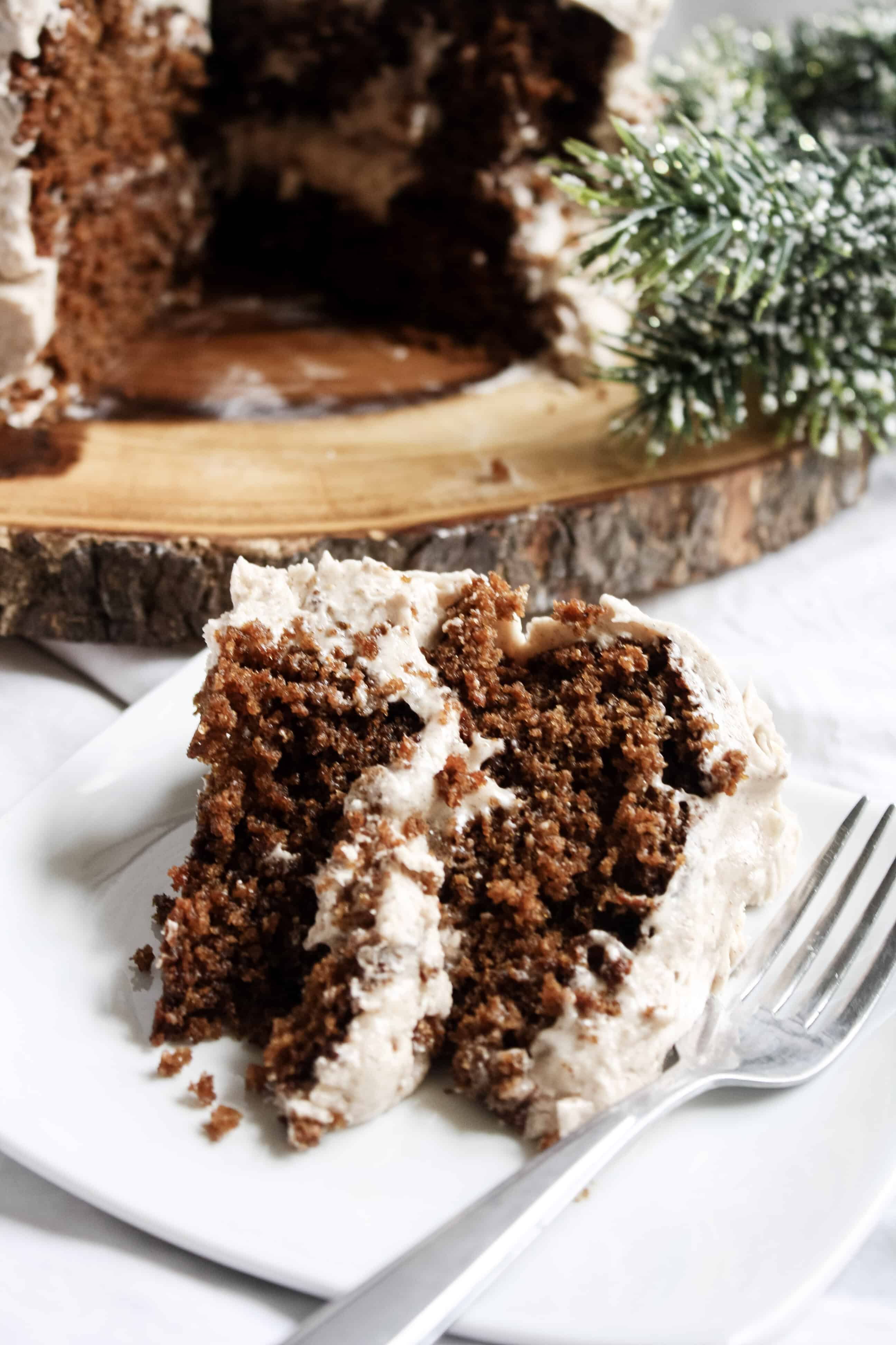Homemade Gingerbread Cake Recipe with Cinnamon Buttercream