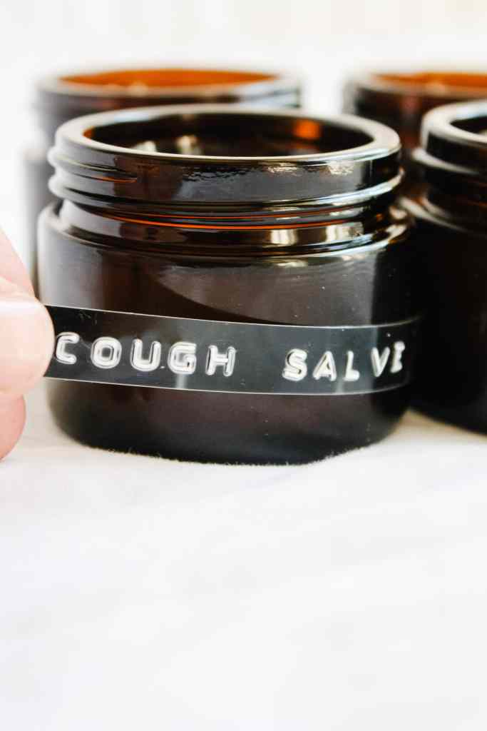 chest rub recipe label cough salve